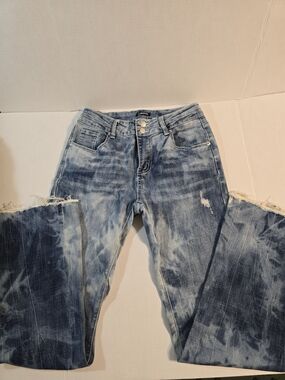 Wide Leg Jeans in Faded Blue
